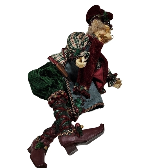 Santa's Helper Head toy maker Elf posable figure 19" Old World - Picture 6 of 14